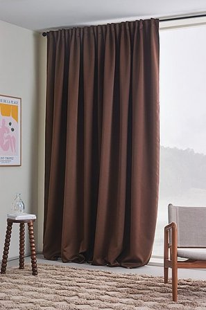 Jotex - Mörkläggningsgardin 1 Längd - Extra Bred Kastanjebrun KYLIE - Köp Mörkläggningsgardiner hos Jotex