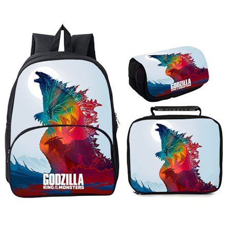 Godzilla vs King Kong tredelad 16" rundväska Style 2
