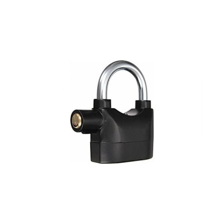 Alarm hængelås med sirene sikkerhed cykel motorcykel sort hængelås