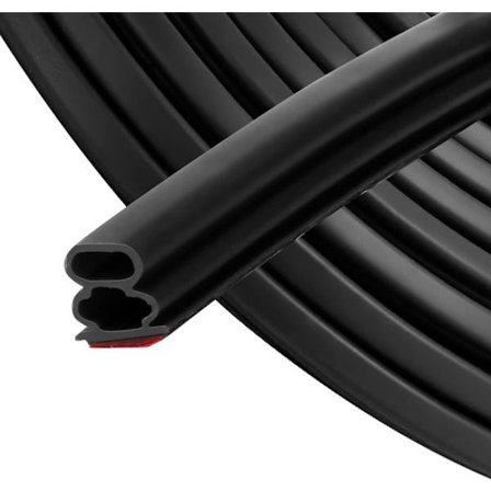 Selvklæbende tætningsliste, 10 mm*10 mm, gummitætning til døre og vinduer/antikollision/lydabsorption/vandtæt/støvtæt, 6 meter