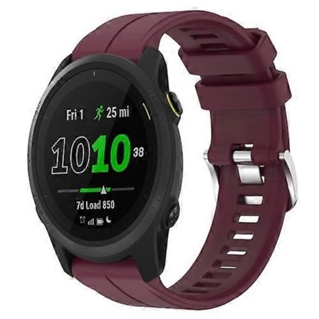 För Garmin Forerunner 745 22mm Silikon Sportklockarmband [DB]