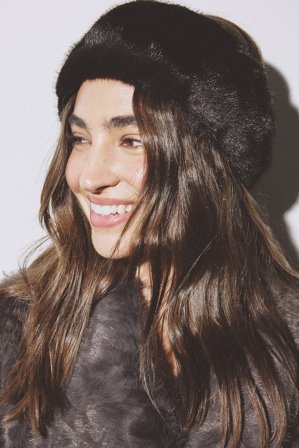 NA-KD Bandeau en fausse fourrure - Chapeaux et casquettes - Marron - One Size