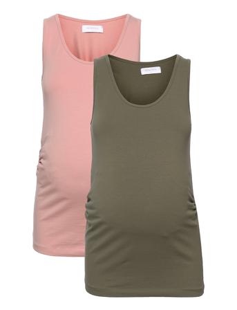 Mltea Tank Top 2-Pack A. Top Ærmeløs Top Multi/mønstret Mamalicious