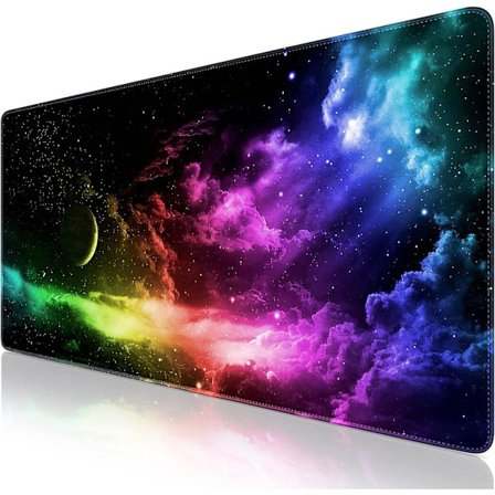 Stor computer gaming musemåtte, tastaturgenvejstaster guide musemåtte skridsikker gummibase skrivebordsunderlag til spil (31,5x15,7x0,12 tommer)