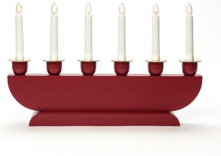 Konstsmide 3989-580 Adventsljusstake 6 ljus Röd, Belysning