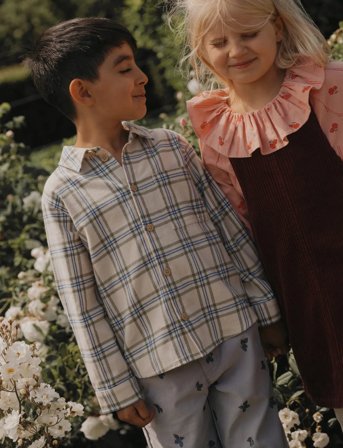 Garbo&Friends Flannel Shirt - Cream - 98/104