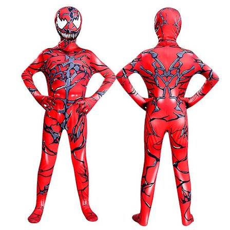 Venom Carnage Cosplay Kostyme Barn Gutter Halloween Fest Full Cover Jumpsuit Bodysuit Fancy Dress Up