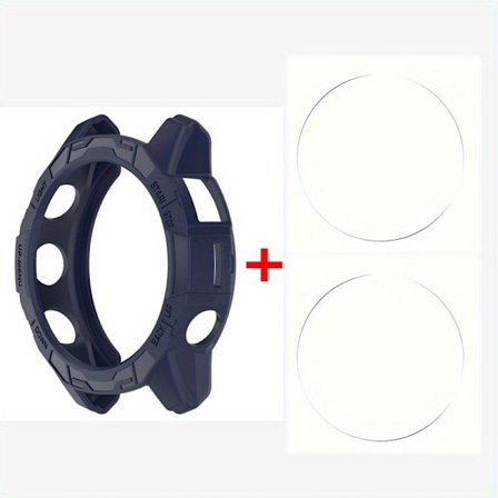 2 stk. hærdet glas + blød TPU-skal til Garmin Epix Pro 42 mm 47 mm 51 mm ur fuld dækning skærmbeskyttelsesfilm etui til Garmin Fenix 7 7S 7X Pro