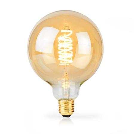 Nedis LED glødepære E27 | G125 | 3.8 W | 250 lm | 2100 K | Dimbar | Ekstra varm hvid | Retro stil | 1 stk