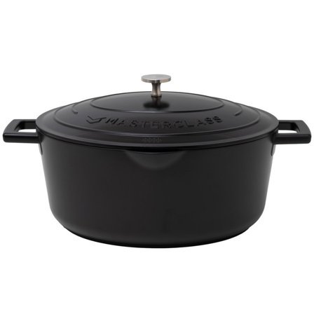 Masterclass Oval non-stick-gryte 6 liter, svart