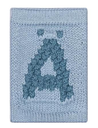Knitted Letter Ä, Blue Home Kids Decor Decoration Accessories-details Blue Smallstuff