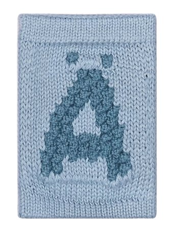 Smallstuff Knitted Letter Ä, Blue - Blue - ONE SIZE 10 cm