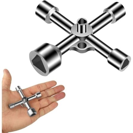 Kolmionmuotoinen avain 5 kokoa Sisähalkaisija 7mm/10mm/12mm/13mm/18mm Universaaliavain sähkö-, kaasu- ja vesilaatikkoon