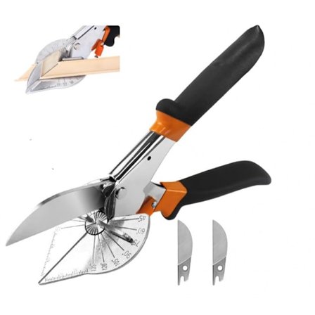 Gipssaks, 45°-135° Vinkel Gipssaks, Multifunksjonelle Trunkingssaks, Samlingsaks for Kapping av Mykt Tre, Plast, PVC og Mer, Inkludert 2