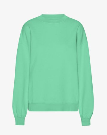 Organic Oversized Crew - Spring Green - Female - XS