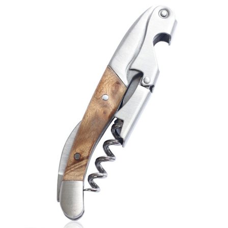 Profesjonell korketrekker, naturlig palisander og rustfritt stål