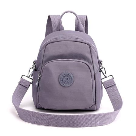 Ryggsekk koreansk stil Fasjonabel stilig Oxford-klut Uformell multifunksjons skulderveske Dark purple
