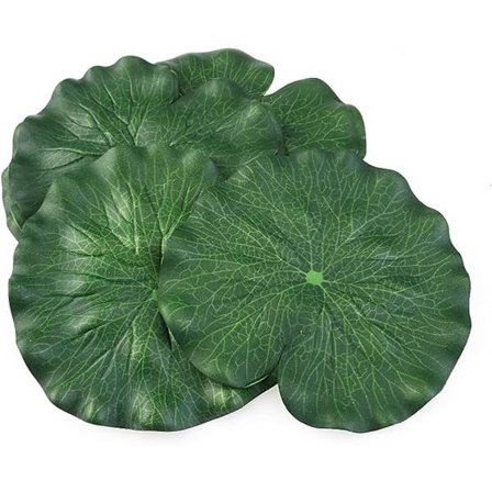 10 stk kunstige flytende skum lotusblader kunstige flytende lotusblader liljeklosser falsk løvverk dekorasjon for dam basseng akvarium fisk kunstig 