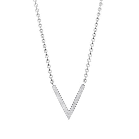 Minimalistisk V Letter Hänge Halsband Kvinnor Män Boh