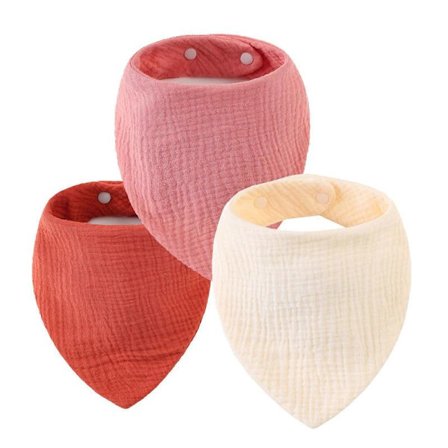 Baby Bandana Siklesmekker Unisex Bandana Siklesmekker Superabsorberende Bandana Siklesmekker Skånsomme Tannbørstesmekker for Spedbarn 3-pakning