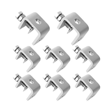 Lille C-klemme, kraftig C-klemme i rustfrit stål med stabil bred kæbeåbning & I-bjælkedesign, spændende R