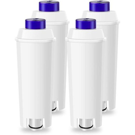 4 stk. DLSC002 filtre kompatible med Delonghi Magnifica s, Dinamica, ECAM, ESAM, ETAM, Primadonna, BCO, EC Serie kaffemaskine, vandfilterpatroner 