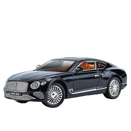 1/24 Bentley Continental Gt modellbil i legering, støpt leketøysbil, samleobjekt, trekk tilbake leketøybil med lyd og lys, dør kan åpnes