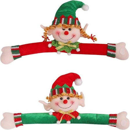 Gardinbånd Jul Elver Krammer Tilbehør Dekoration Ornament Juleforsyninger Udsmykning Hjem Interiør til Værelse Butik Fest Selv