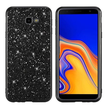 Glitter Samsung Galaxy J4 Plus (2018) skal - Svart