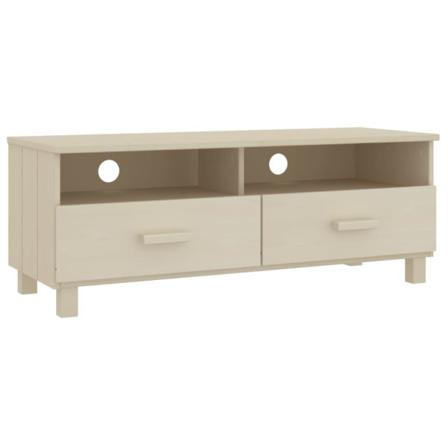 Vidaxl Tv-bänk Honungsbrun 106x40x40 Cm Massiv Furu Brun