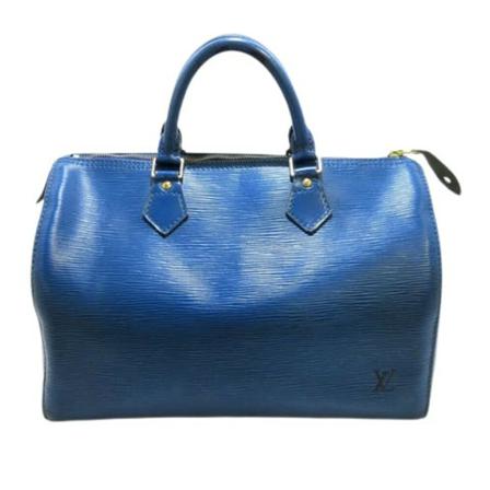 Louis Vuitton Vintage, Pre-owned Speedy Bag Blauw, Dames, Maat:ONE Size,leather