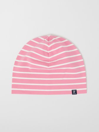 Jerseymütze gestreift - 56|58 - kinderbekleidung - pink - Polarn O. Pyret