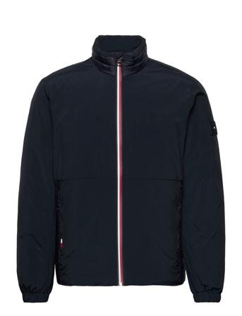 Mix Media Stand Collar Jacket Vuorillinen Takki Topattu Takki Tummansiniset Tommy Hilfiger