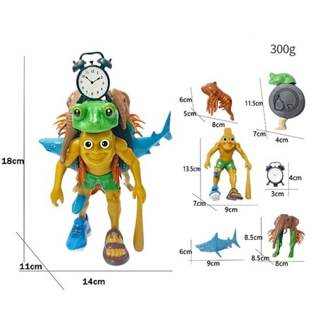 Uusi italialainen Brainrot Monster Fusion Edition Tung Tung Tung Sahur Tralalero Tralala Anime-toimintahahmo Sarjakuvakoristeen lahja
