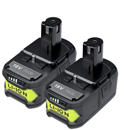 Litium-ioniakku laturi, suuri kapasiteetti, yhteensopiva RYOBI P108:n kanssa., 2 KPL