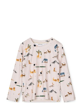 Noah Printed Longsleeve Swim Tee Beige Liewood