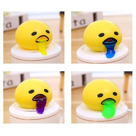 Gudetama Æg Legetøj Nyhed Stressaflastning Klem Æggeblomme Opkast Æg Fidget Sanse Legetøj Gave til Alle Aldre [DmS] Yellow