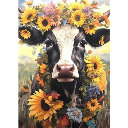 Diamantmaleri / DIY 5D Diamantmaleri - 30x40cm - Blomst Style 3