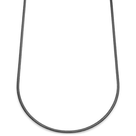 Esenciales | Collar de cadena de espiga en negro metalizado de 3 mm para hombres - Collares de cadena