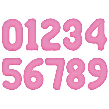 Sifferballong Neonrosa 86 cm