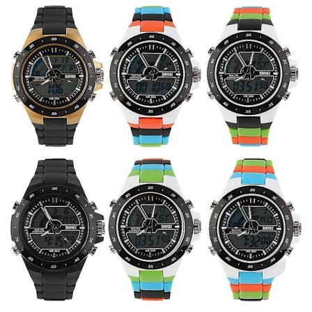 Mænds Cool Fashion LED Armbåndsur Dobbelt Display