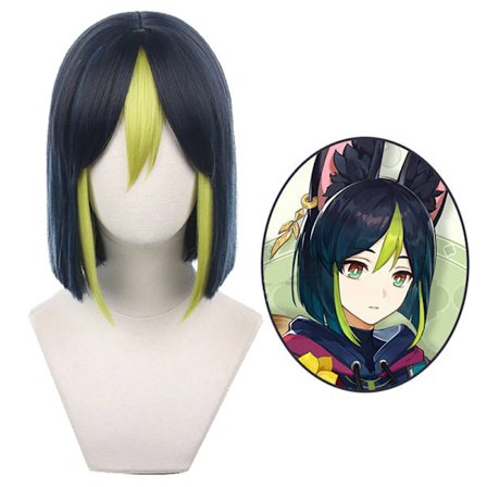 Spel Genshin Impact Tighnari Cosplay Peruk Genshin Impact Tighnar