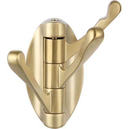 Håndklædeholder Børstet Guld, Foldbar Svingbar Håndklædeholder i Metal, Tøjstativ til Badeværelse, Hjemme-RV-Organisator, Skruemontering[CH]