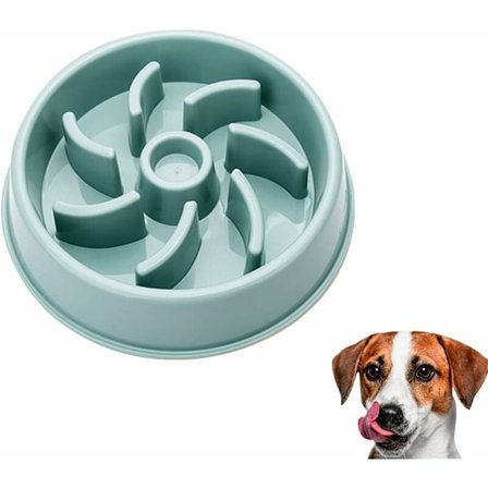 Anti Glutton Hundekatt Skål, Langsom Mat Skål for Hunder, Sklisikker Fôr
