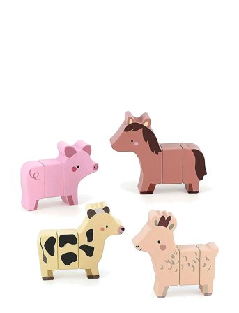 Magnetic Animals 12 Pcs Patterned Vilac