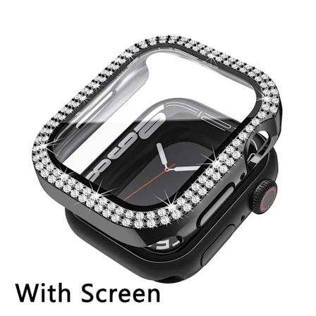 Diamantbelægning til Apple Watch-etui 45Mm 41Mm 44Mm 40Mm 44 Mm Hærdet glas Stødabsorberende skærmbeskytter i overvågningsserie 9 7 Se 6 8 5 09 45mm 