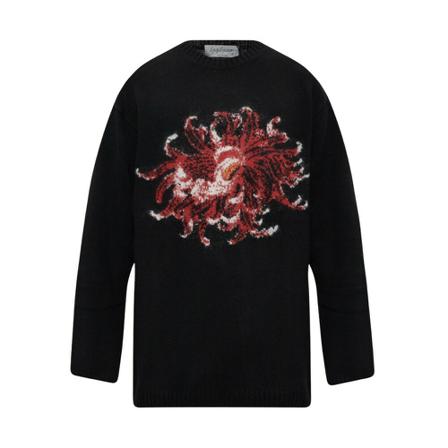 Y-3 Tröja with floral motif svart, Herr, Herr, Storlek: ONE SIZE