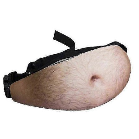 Unisex mageveske med justerbart belte og sikker glidelåslomme - kompakt og stilig