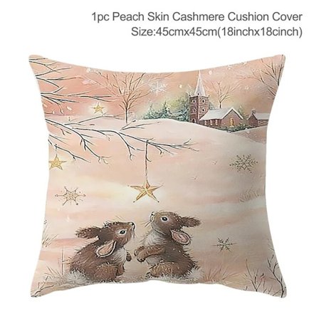 45cm Jul Kuddfodral Kuddöverdrag Juldekorationer för Hemmet 2023 Julprydnad Gåva Navidad Gott Nytt År 2024