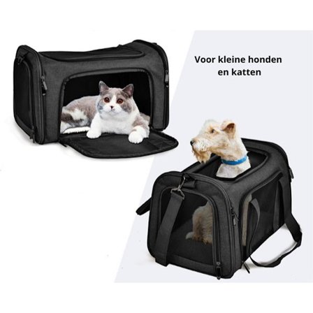 ACE Pets Hund Rejsetaske, Hundetaske til Små Hunde, Hundetaske & Transporttaske Hund, Størrelse Sort